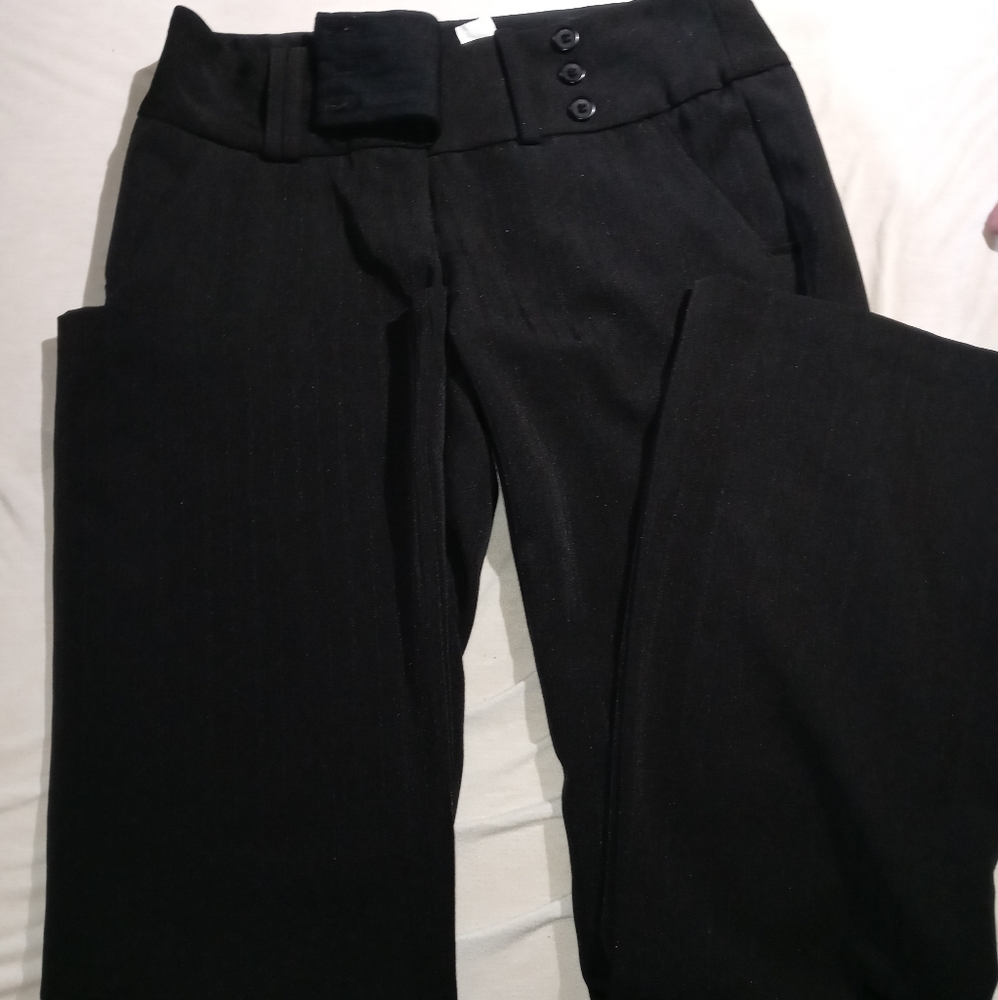 Black pinstripe dress pants